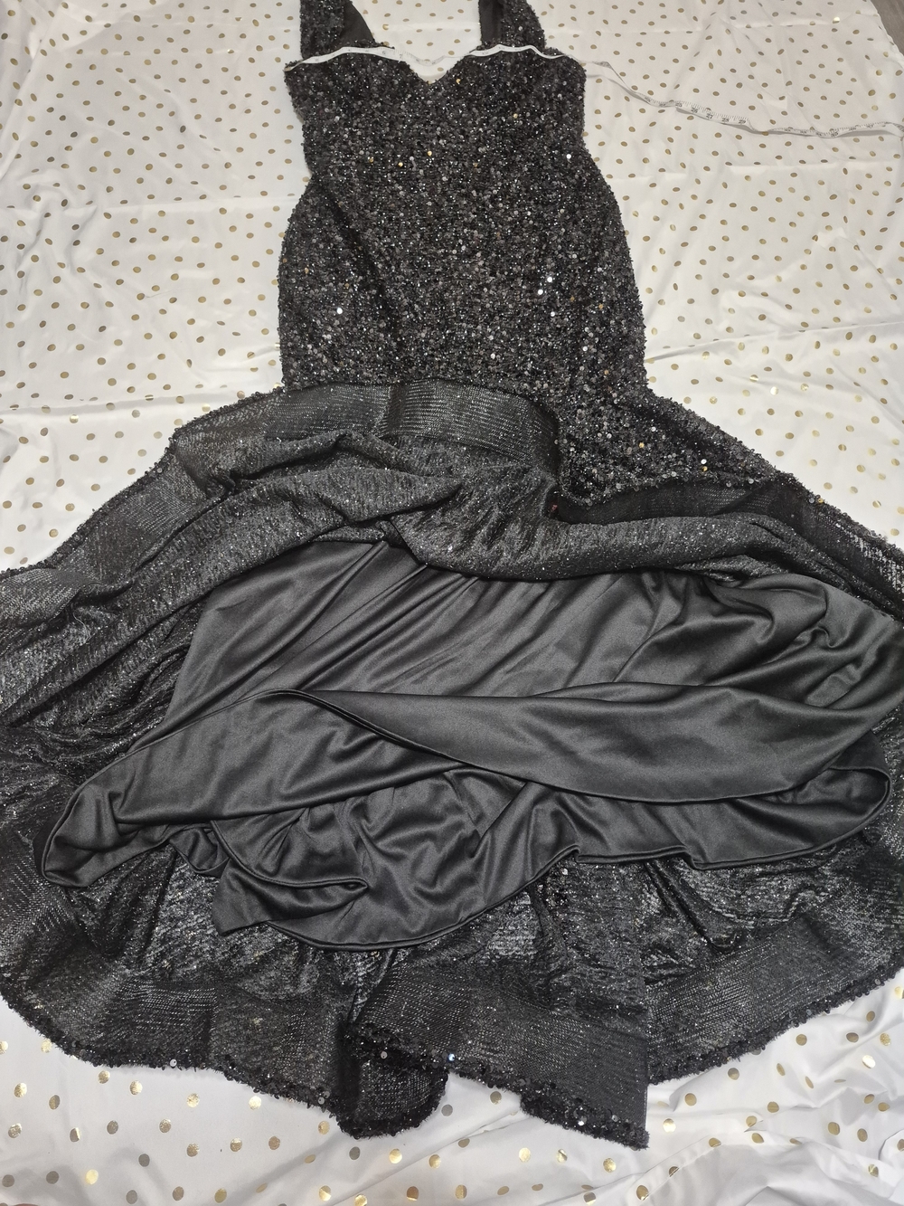 Black Sequin Mermaid Evening Dress - Picture 13 of 14